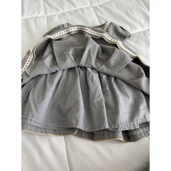 Tahari Dress Girls Size 2T Gray Lined Button Accents - Picture 4 of 7